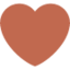 Brown Heart emoji, Twitter / X design