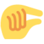 Pinching Hand emoji, Twitter / X design