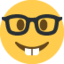 Download Nerd Face emoji, Twitter / X style