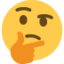 Download Thinking Face emoji, Twitter / X style