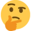 Thinking Face emoji, Twitter / X design