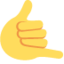 Call Me Hand emoji, Twitter / X design