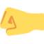 Left-facing Fist emoji, Twitter / X design