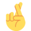 Crossed Fingers emoji, Twitter / X design