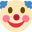 Download Clown Face emoji, Twitter / X style