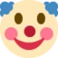 Clown Face emoji, Twitter / X design