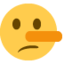 Download Lying Face emoji, Twitter / X style