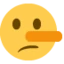 Lying Face emoji, Twitter / X design