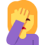 Download Woman Facepalming emoji, Twitter / X style