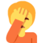 Download Person Facepalming emoji, Twitter / X style