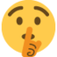 Download Shushing Face emoji, Twitter / X style