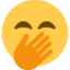 Download Face with Hand Over Mouth emoji, Twitter / X style
