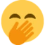 Face with Hand Over Mouth emoji on Discord