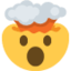 Download Exploding Head emoji, Twitter / X style