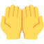 Download Palms Up Together emoji, Twitter / X style
