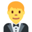 Download Man in Tuxedo emoji, Twitter / X style
