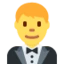 Man in Tuxedo emoji, Twitter / X design