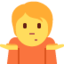 Download Person Shrugging emoji, Twitter / X style