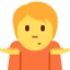 Person Shrugging emoji, Twitter / X design