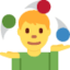 Download Man Juggling emoji, Twitter / X style