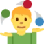 Man Juggling emoji, Twitter / X design