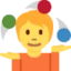 Person Juggling emoji, Twitter / X design