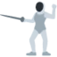 Person Fencing emoji, Twitter / X design