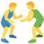 Download Men Wrestling emoji, Twitter / X style