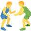 Men Wrestling emoji, Twitter / X design