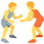 People Wrestling emoji, Twitter / X design