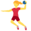 Woman Playing Handball emoji, Twitter / X design