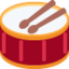 Drum emoji, Twitter / X design