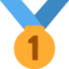 Download 1st Place Medal emoji, Twitter / X style