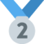 2nd Place Medal emoji, Twitter / X design