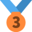 3rd Place Medal emoji, Twitter / X design