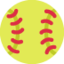 Softball emoji, Twitter / X design
