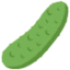 Cucumber emoji as drawn by Twitter/X