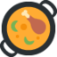 Download Shallow Pan of Food emoji, Twitter / X style