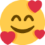 Smiling Face with Hearts on Twitter / X