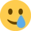 Smiling Face with Tear emoji on Discord