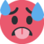 Hot Face emoji, Twitter / X design