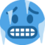 Cold Face emoji, Twitter / X design