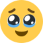 Download Face Holding Back Tears emoji, Twitter / X style