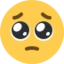Pleading Face emoji, Twitter / X design