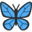 Butterfly emoji, Twitter / X design