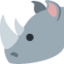 Rhinoceros emoji, Twitter / X design