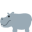 Hippopotamus emoji, Twitter / X design