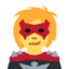 Woman Supervillain emoji, Twitter / X design