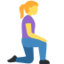 Woman Kneeling Facing Right emoji