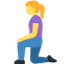 Woman Kneeling emoji, Twitter / X design